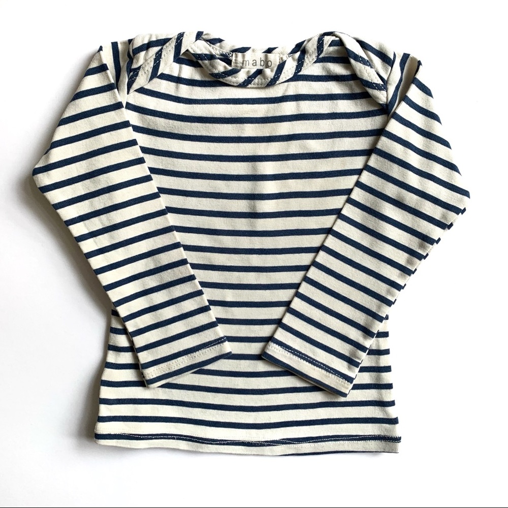 Mabo - Long Sleeve Stripe Tee - Navy